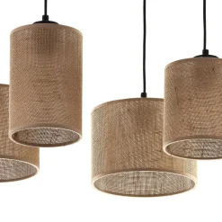 TK Lighting Pendelleuchte verstellbar Boho Style Jute Metall E27< Hängelampen|Esszimmer Lampen
