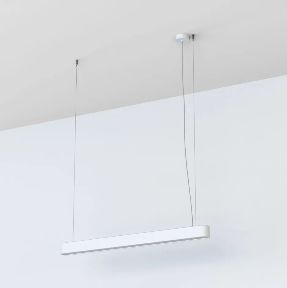 Hängelampen|Bürolampen*Nowodvorski Pendelleuchte Weiß 3000 K 2300 lm T8 LED länglich 95 cm