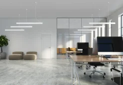 Hängelampen|Bürolampen*Nowodvorski Pendelleuchte Weiß 3000 K 2300 lm T8 LED länglich 95 cm