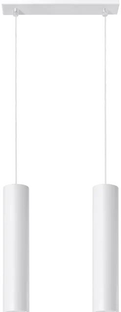 Moderne Lampen|Esszimmer Lampen*Sollux Pendelleuchte Weiß 2-flammig GU10 höhenverstellbar