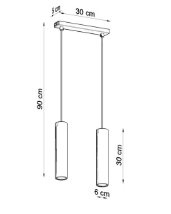 Moderne Lampen|Esszimmer Lampen*Sollux Pendelleuchte Weiß 2-flammig GU10 höhenverstellbar