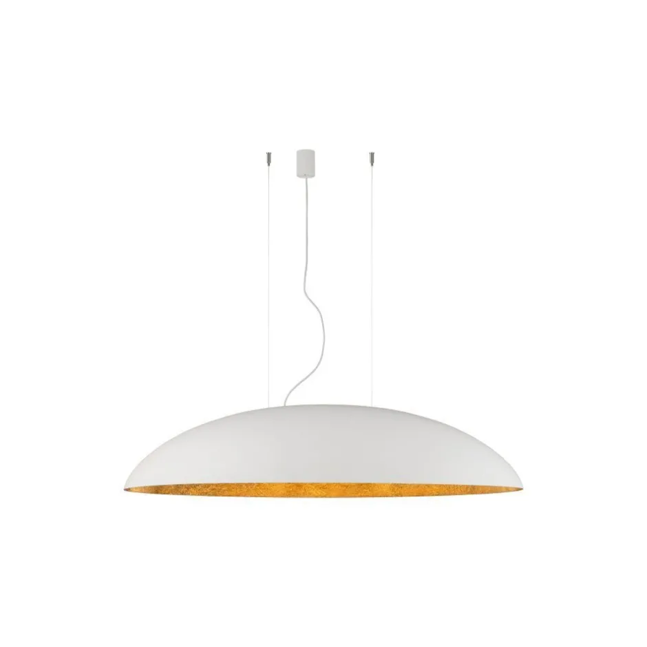 Wohnzimmerlampen|Esszimmer Lampen*Nowodvorski Pendelleuchte Weiß Gold 5-flammig oval E27 Loft Design