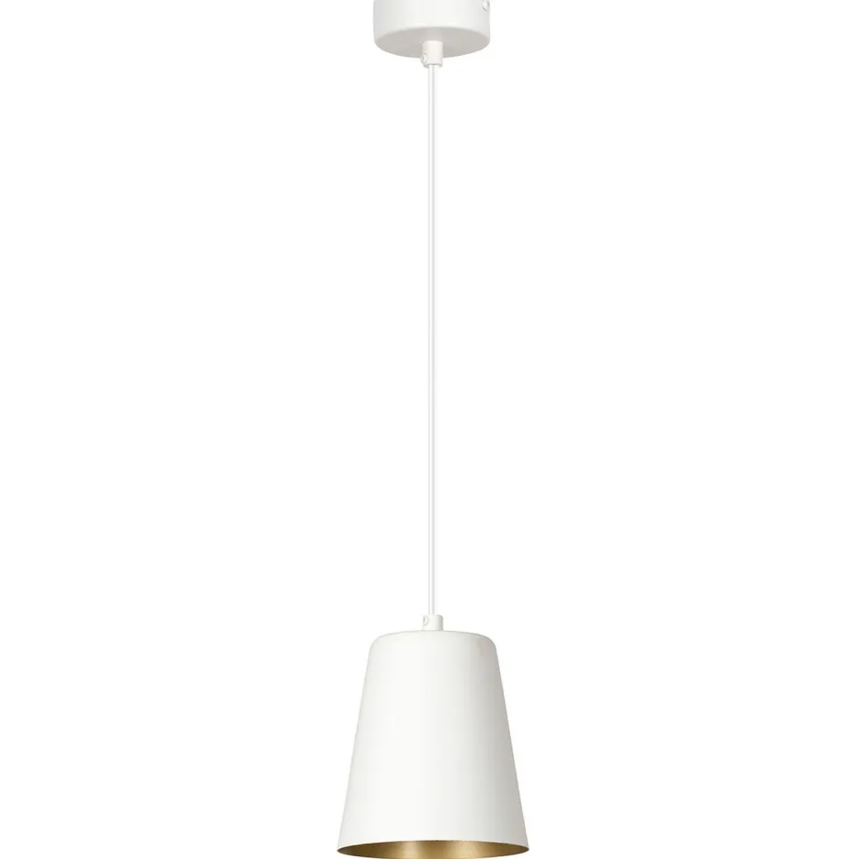 Emibig Pendelleuchte Weiß Gold Metall Retro flexibel E27< Hängelampen|Esszimmer Lampen