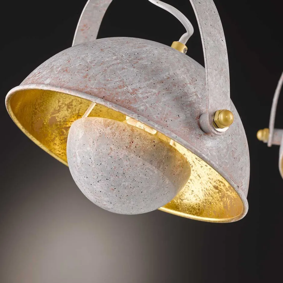 Hängelampen|Esszimmer Lampen*WOFI Pendelleuchte Weiß Gold verstellbar Esstisch