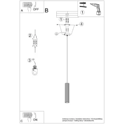 Sollux Pendelleuchte Weiß GU10 schmal Ø 8 cm aus Aluminium Modern< Hängelampen|Esszimmer Lampen