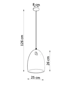 Sollux Pendelleuchte Weiß Keramik Ø 25 cm bemalbar E27< Keramiklampen|Wohnzimmerlampen