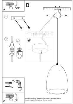 Sollux Pendelleuchte Weiß Keramik Ø 25 cm bemalbar E27< Keramiklampen|Wohnzimmerlampen