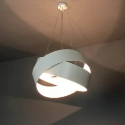 Hängelampen|Esszimmer Lampen*Emibig Pendelleuchte Weiß Metall Design höhenverstellbar