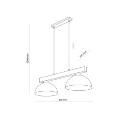 TK Lighting Pendelleuchte Weiß Metall Holz länglich E27 Skandi< Skandinavische Lampen|Lampen Aus Aller Welt