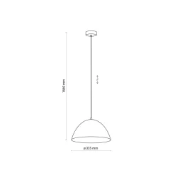 Hängelampen|Moderne Lampen*TK Lighting Pendelleuchte Weiß Metall Ø 33,5 cm Modern schlicht