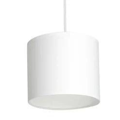 Luminex Pendelleuchte Weiß Stoff Metall E27 75 cm lang blendarm< Hängelampen|Bürolampen