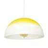 Lamkur Pendelleuchte Wohnzimmer Esstisch Gelb Glas rund< Hängelampen|Esszimmer Lampen