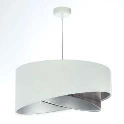 BPS Koncept Pendelleuchte Wohnzimmer rund D: 50 cm Stoff Velours Optik< Bürolampen|Schlafzimmer Lampen