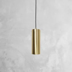 Giovanni Battista Pendelleuchte Zylinder Ø 8,5 cm Messing massiv E27< Feuchtraumleuchten|Küchenlampen