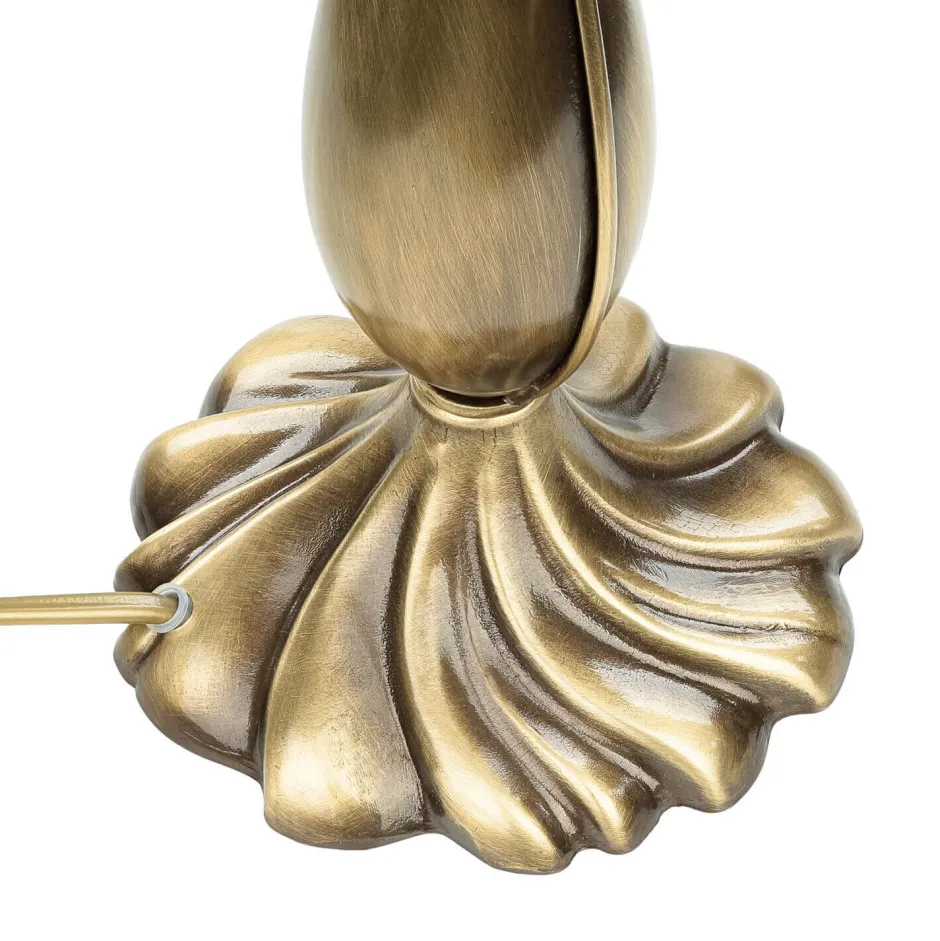 Giovanni Battista Pilzleuchte Messing massiv Jugendstil< Wohnzimmerlampen|Glaslampen