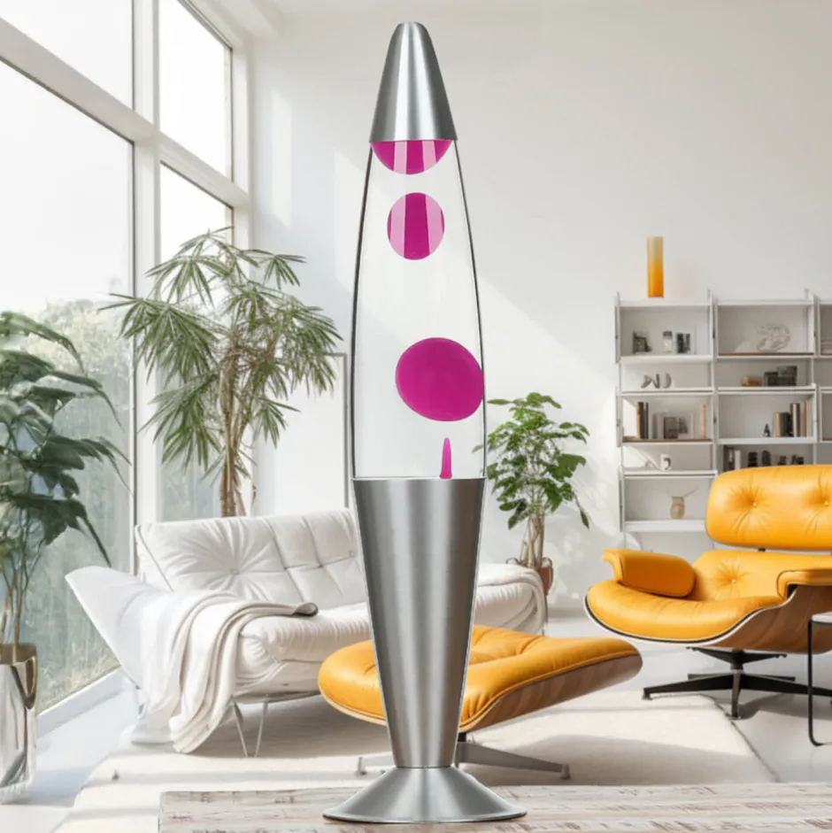 Easylight Pinke Lavalampe JENNY Flüssigkeit transparent 42cm< Retro Lampen|Lavalampen