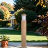 Elstead Pollerleuchte außen Edelstahl Holz 67cm Nordic IP55< Außenleuchten Antik|Wegeleuchten