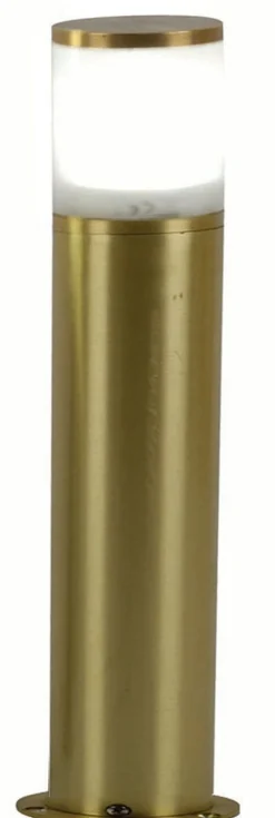 Außenleuchten Antik|Außenleuchten Messing*Lido Pollerleuchte E27 Messing rostfrei 45cm hoch Weg