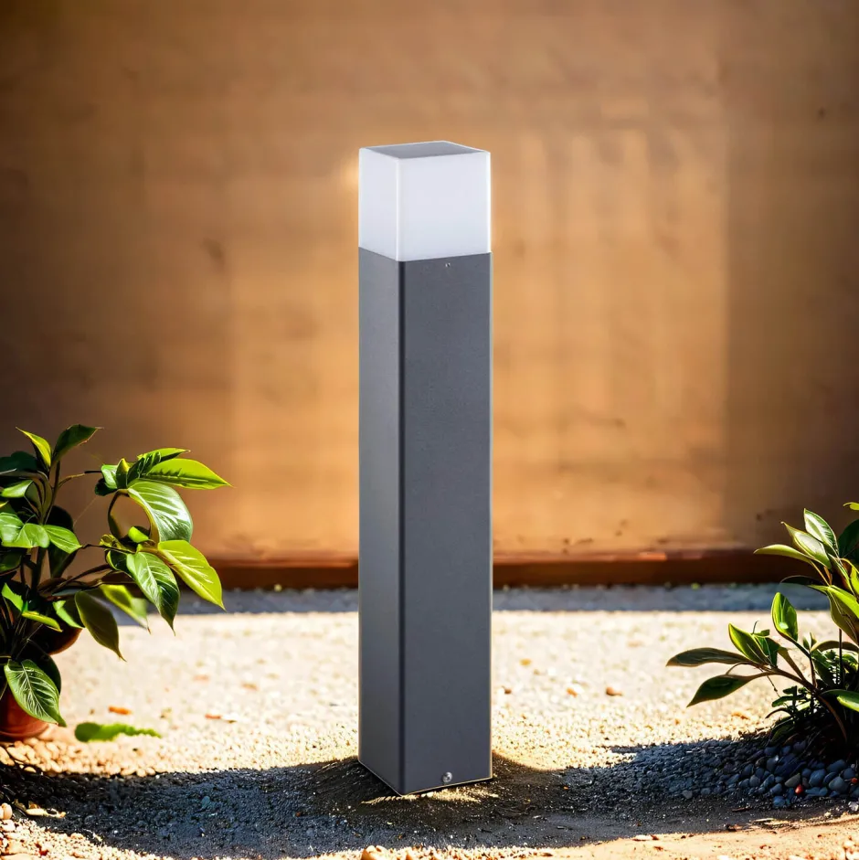 Moderne Lampen|Wegeleuchten*Kanlux Pollerleuchte eckig Anthrazit 50 cm E27 Garten Weg