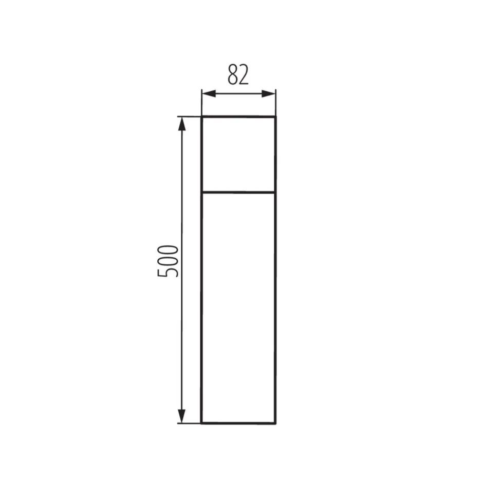 Moderne Lampen|Wegeleuchten*Kanlux Pollerleuchte eckig Anthrazit 50 cm E27 Garten Weg