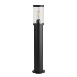 Searchlight Pollerleuchte IP44 73 cm E27 Schwarz Klar Garten Weg< Metall Lampen|Wegeleuchten