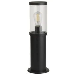 Searchlight Pollerleuchte IP44 E27 45 cm Schwarz Klar Garten Weg< Metall Lampen|Wegeleuchten