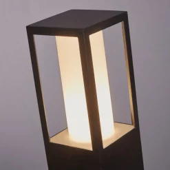 Searchlight Pollerleuchte IP44 GU10 73 cm Schwarz Weiß Aluminium< Metall Lampen|Wegeleuchten