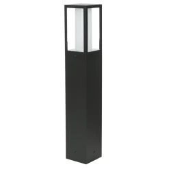 Metall Lampen|Wegeleuchten*Searchlight Pollerleuchte IP44 GU10 45 cm Schwarz Weiß Aluminium