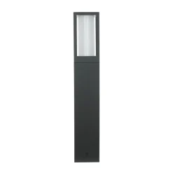 Metall Lampen|Wegeleuchten*Searchlight Pollerleuchte IP44 GU10 45 cm Schwarz Weiß Aluminium