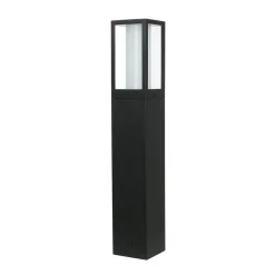Metall Lampen|Wegeleuchten*Searchlight Pollerleuchte IP44 GU10 45 cm Schwarz Weiß Aluminium
