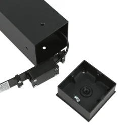 Metall Lampen|Wegeleuchten*Searchlight Pollerleuchte IP44 GU10 45 cm Schwarz Weiß Aluminium