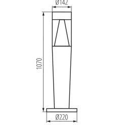 Außenleuchten Antik|Außenleuchten Messing*Kanlux Pollerleuchte Modern IP54 Grau 107 cm Garten Weg