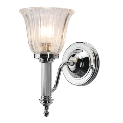 Elstead Premium Badleuchte Messing in Chrom IP44 rostfrei< Wandleuchten|Messinglampen