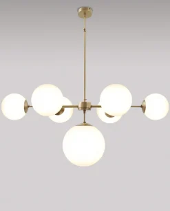 Giovanni Battista Premium Deckenleuchte MUSA Bronze hell Weiß Wohnzimmer< Deckenleuchten|Flurlampen