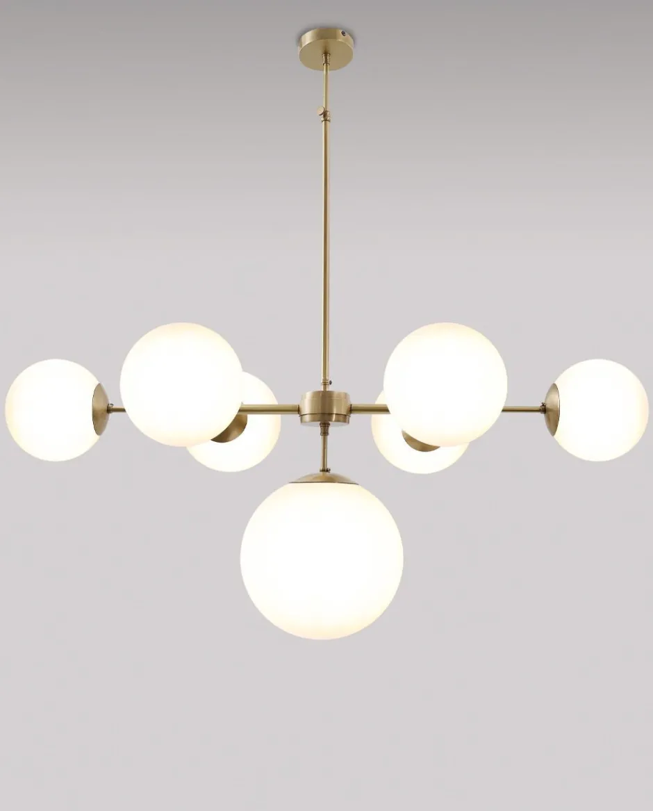 Giovanni Battista Premium Deckenleuchte MUSA Bronze hell Weiß Wohnzimmer< Deckenleuchten|Flurlampen