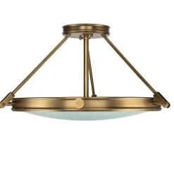 Glaslampen|Designerlampen*Elstead Premium Deckenleuchte rund Jugendstil in Messing GRACIA