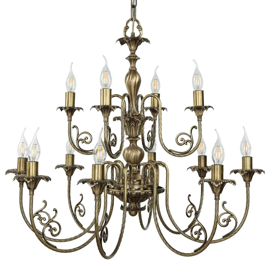 Giovanni Battista Premium Hängeleuchte Ø84cm 12-Flmg< Metall Lampen|Messinglampen