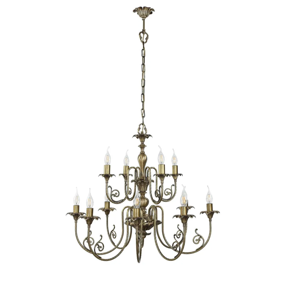 Giovanni Battista Premium Hängeleuchte Ø84cm 12-Flmg< Metall Lampen|Messinglampen