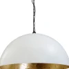 Masterlight Premium Hängeleuchte Weiß Gold groß Ø60cm LARINO< Industrie Lampen|Vintage Lampen