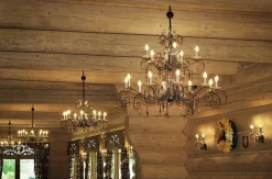 Designerlampen|Kristalllampen*Elstead Premium Kronleuchter Groß Schwarz Silber Kristalle