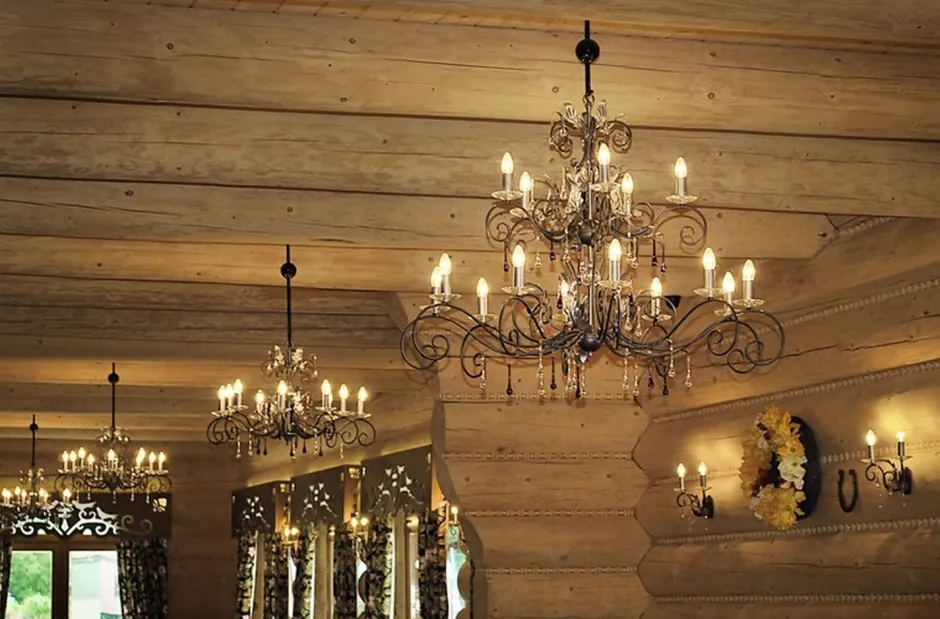 Designerlampen|Kristalllampen*Elstead Premium Kronleuchter Groß Schwarz Silber Kristalle