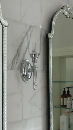 Elstead Premium Messing Lampe Badezimmer IP44 LED in Chrom RAZZO< Wandleuchten|Flurlampen