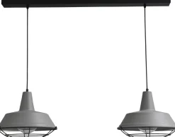 Hängelampen|Industrie Lampen*Masterlight Premium Pendelleuchte Grau Ø35cm 2xE27 Handarbeit