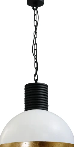 Masterlight Premium Pendelleuchte Weiß Gold Ø40cm Loft LARINO< Hängelampen|Industrie Lampen