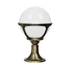 Rustikale Lampen|Messinglampen*Lido Premium Sockellampe Außen aus echtem Messing Antik