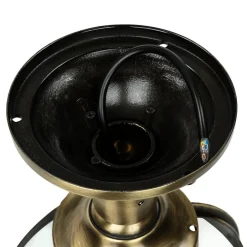 Rustikale Lampen|Messinglampen*Lido Premium Sockellampe Außen aus echtem Messing Antik