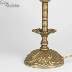 Messinglampen|Stofflampen*Giovanni Battista Premium Tischleuchte Messing Antik