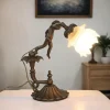 Giovanni Battista Premium Tischleuchte Putte in Bronze< Tischlampen|Jugendstil Lampen