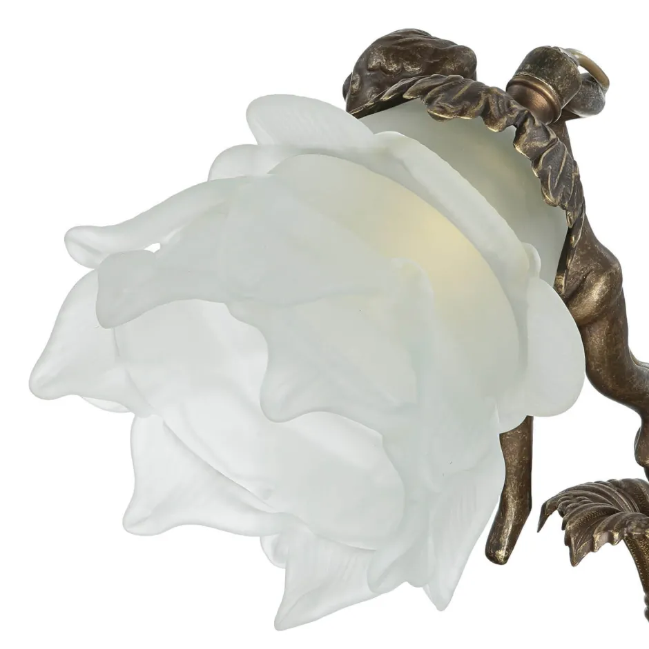 Giovanni Battista Premium Tischleuchte Putte in Bronze< Tischlampen|Jugendstil Lampen