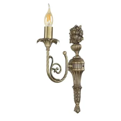 Giovanni Battista Premium Wandlampe Echt-Messing in Bronze Klassisch< Metall Lampen|Messinglampen
